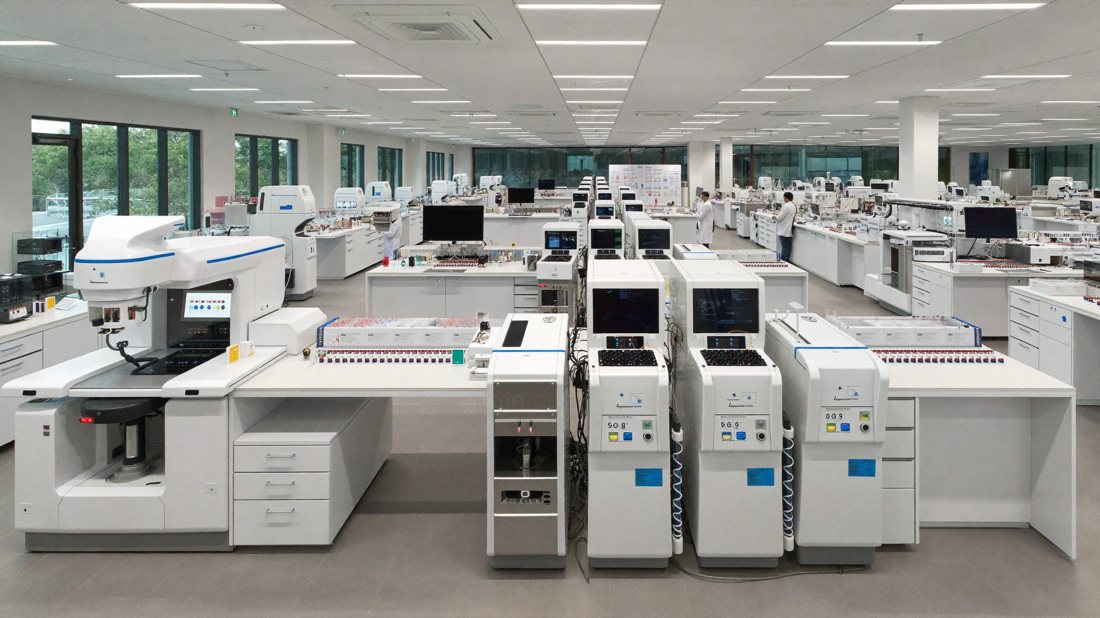 Modern diagnostic laboratory interior